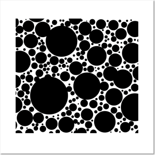 Black Bubbles Pattern Posters and Art